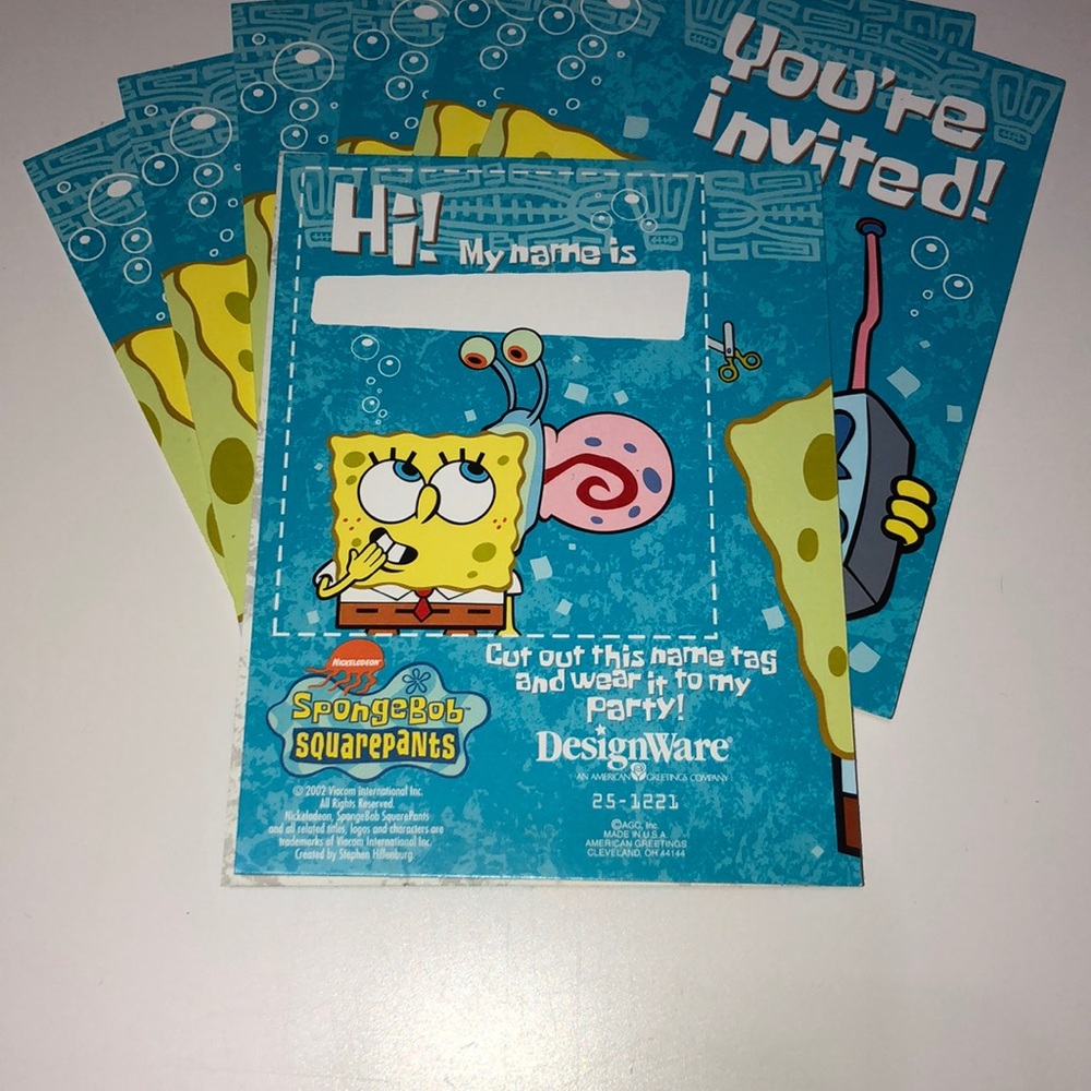 Spongebob Invitations - Picture 3 of 3